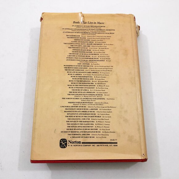 A History of Western Music Donald Jay Grout HBDC Revised Edition 818 pages 1973 - Picture 2 of 11